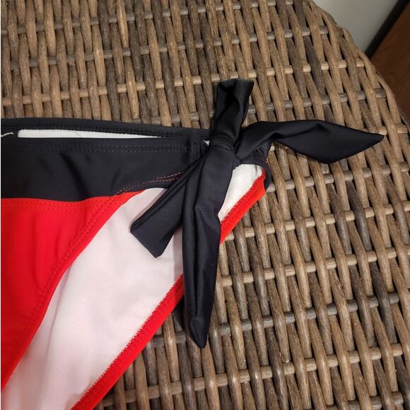 Chicago Blackhawks Y2K Bikini Bottoms Red Black NHL Licensed Sporty Swim - Picture 5 of 9